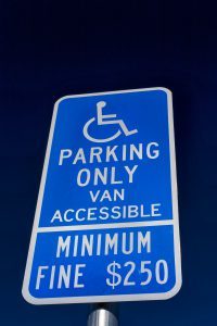 Van accessible ADA sign for parking.