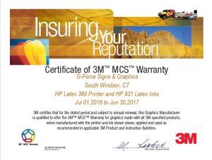 3M MCS Warranty on Vinyl Graphics