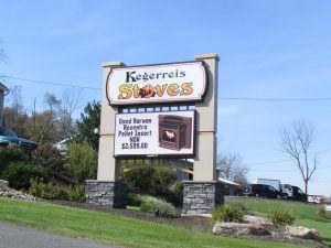 A large sign for restaurant koerreels bovves