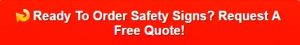 A red banner with the words safety and fire free quotes