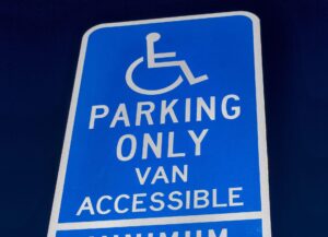This is a sign that designates parking for vans that are ADA accessible.